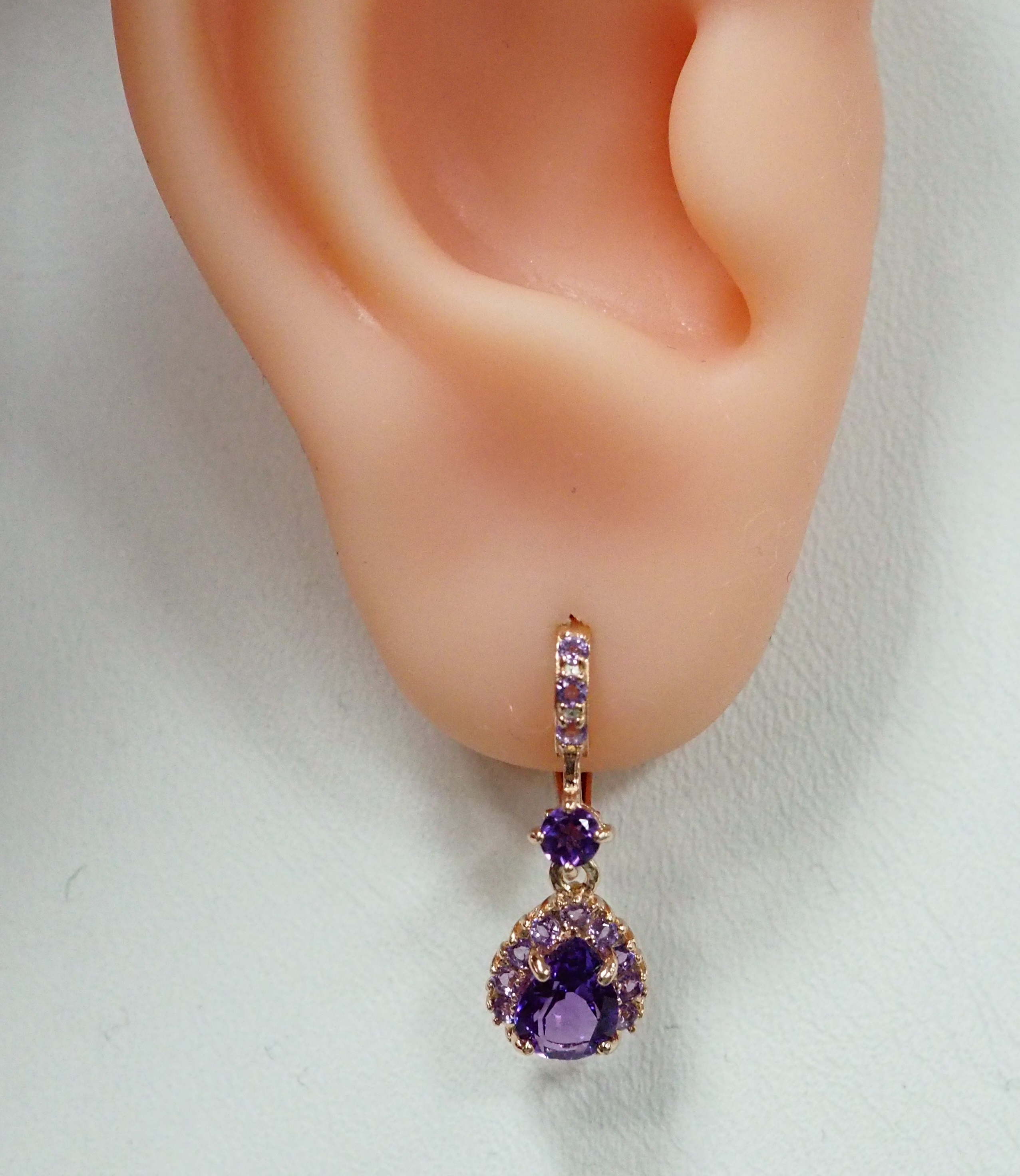 Серебряные серьги с аметистами